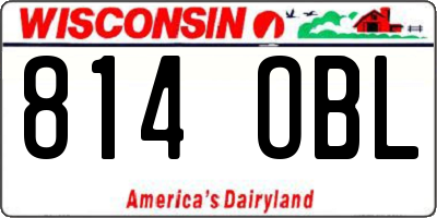 WI license plate 814OBL