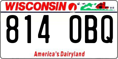 WI license plate 814OBQ