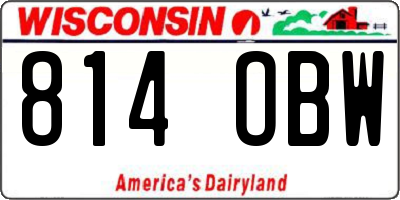 WI license plate 814OBW