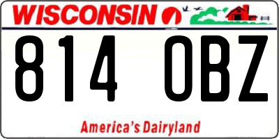 WI license plate 814OBZ