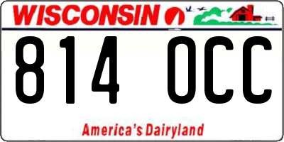 WI license plate 814OCC