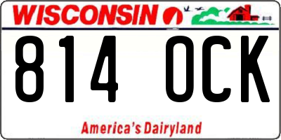 WI license plate 814OCK