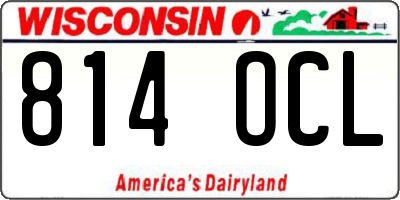 WI license plate 814OCL