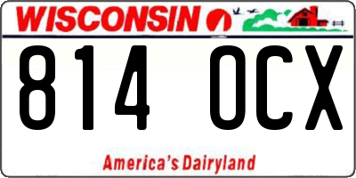 WI license plate 814OCX