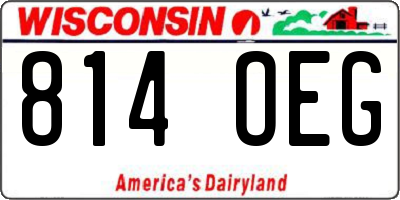 WI license plate 814OEG