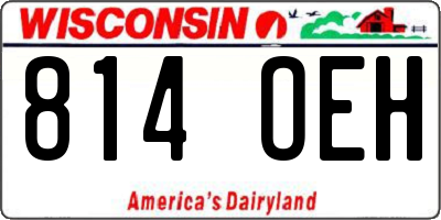 WI license plate 814OEH