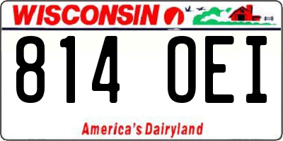 WI license plate 814OEI