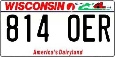 WI license plate 814OER