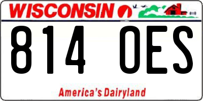 WI license plate 814OES