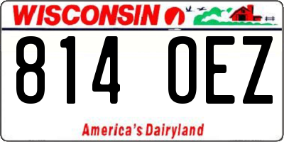 WI license plate 814OEZ