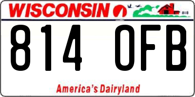 WI license plate 814OFB