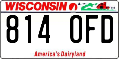 WI license plate 814OFD