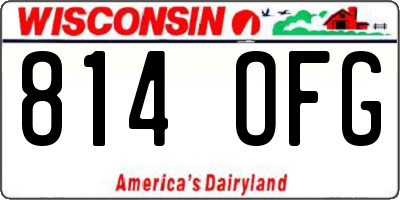 WI license plate 814OFG