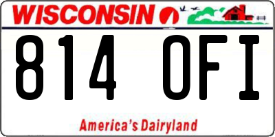 WI license plate 814OFI