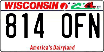 WI license plate 814OFN