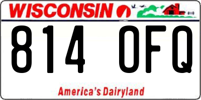 WI license plate 814OFQ
