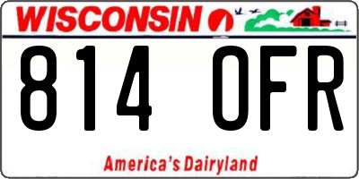 WI license plate 814OFR