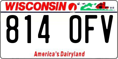 WI license plate 814OFV