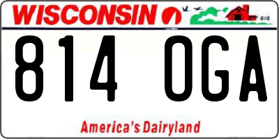 WI license plate 814OGA