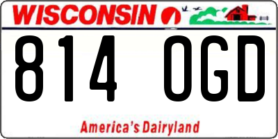 WI license plate 814OGD