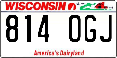 WI license plate 814OGJ
