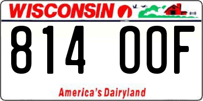 WI license plate 814OOF