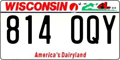 WI license plate 814OQY