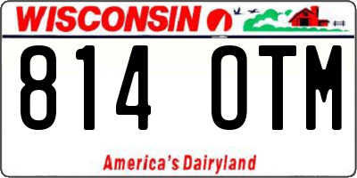 WI license plate 814OTM