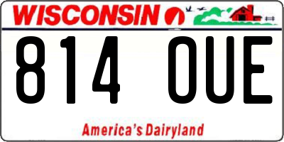 WI license plate 814OUE