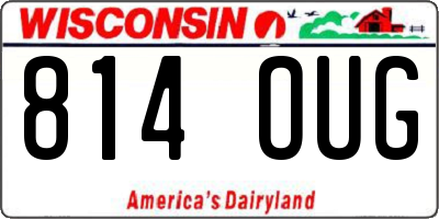 WI license plate 814OUG