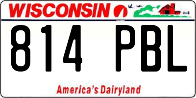 WI license plate 814PBL