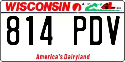 WI license plate 814PDV