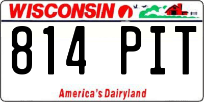 WI license plate 814PIT