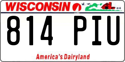 WI license plate 814PIU