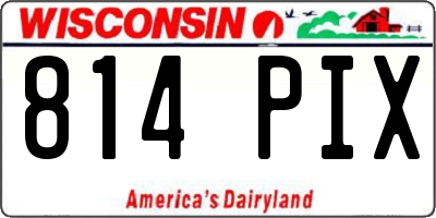 WI license plate 814PIX