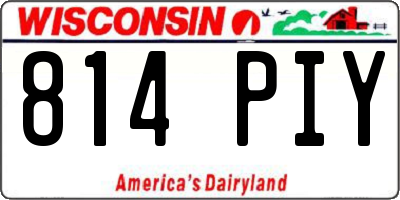 WI license plate 814PIY