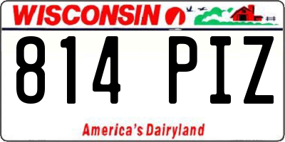 WI license plate 814PIZ
