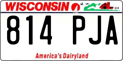 WI license plate 814PJA