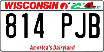 WI license plate 814PJB