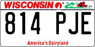 WI license plate 814PJE