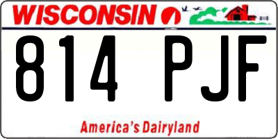 WI license plate 814PJF