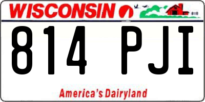 WI license plate 814PJI