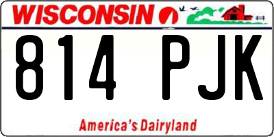 WI license plate 814PJK