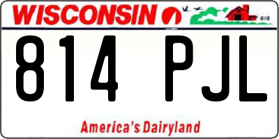 WI license plate 814PJL
