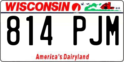 WI license plate 814PJM