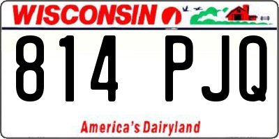 WI license plate 814PJQ