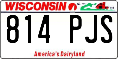 WI license plate 814PJS