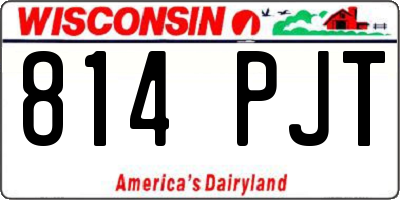 WI license plate 814PJT