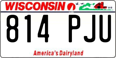 WI license plate 814PJU