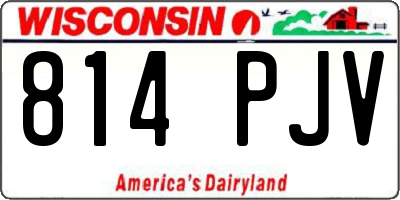 WI license plate 814PJV